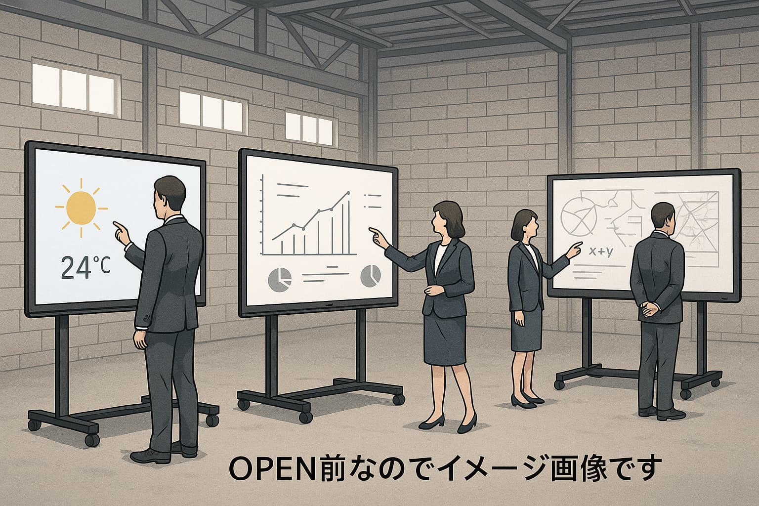 プレオープン中の倉庫